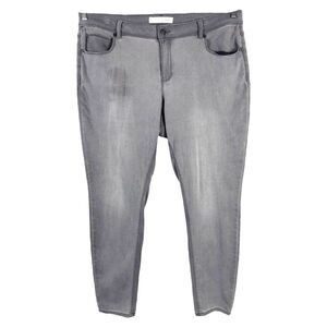 Cato Plus Size 18W Jeans Gray Skinny‎ Mid Rise Stretch Womens Denim Slim Leg 441
